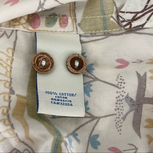 Anthropologie Odille Tarpan Country Fair Printed Button Down Shirt sz 2 - Picture 6 of 6